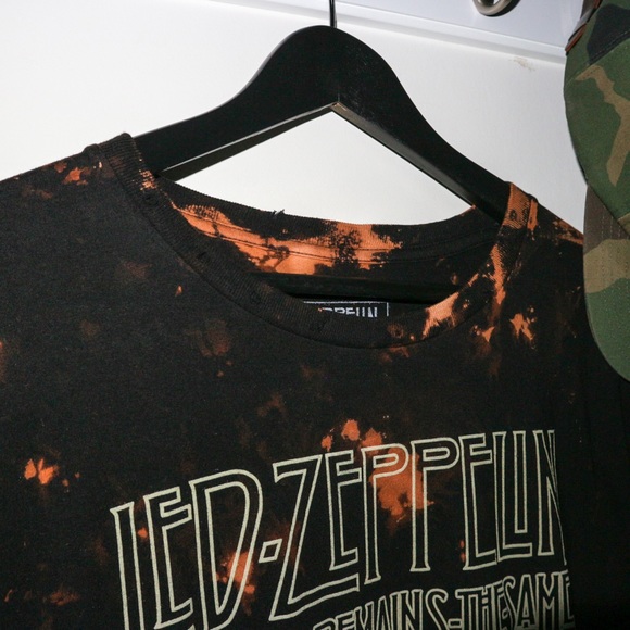 Unisex Hand-Dyed & Distressed Led Zepellin T - Picture 2 of 2